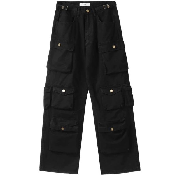 Multi-Pocket Wide Leg Cargo Pants